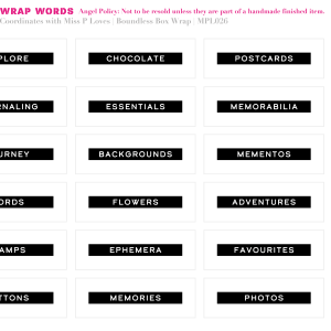Miss P Loves | Wrap Words